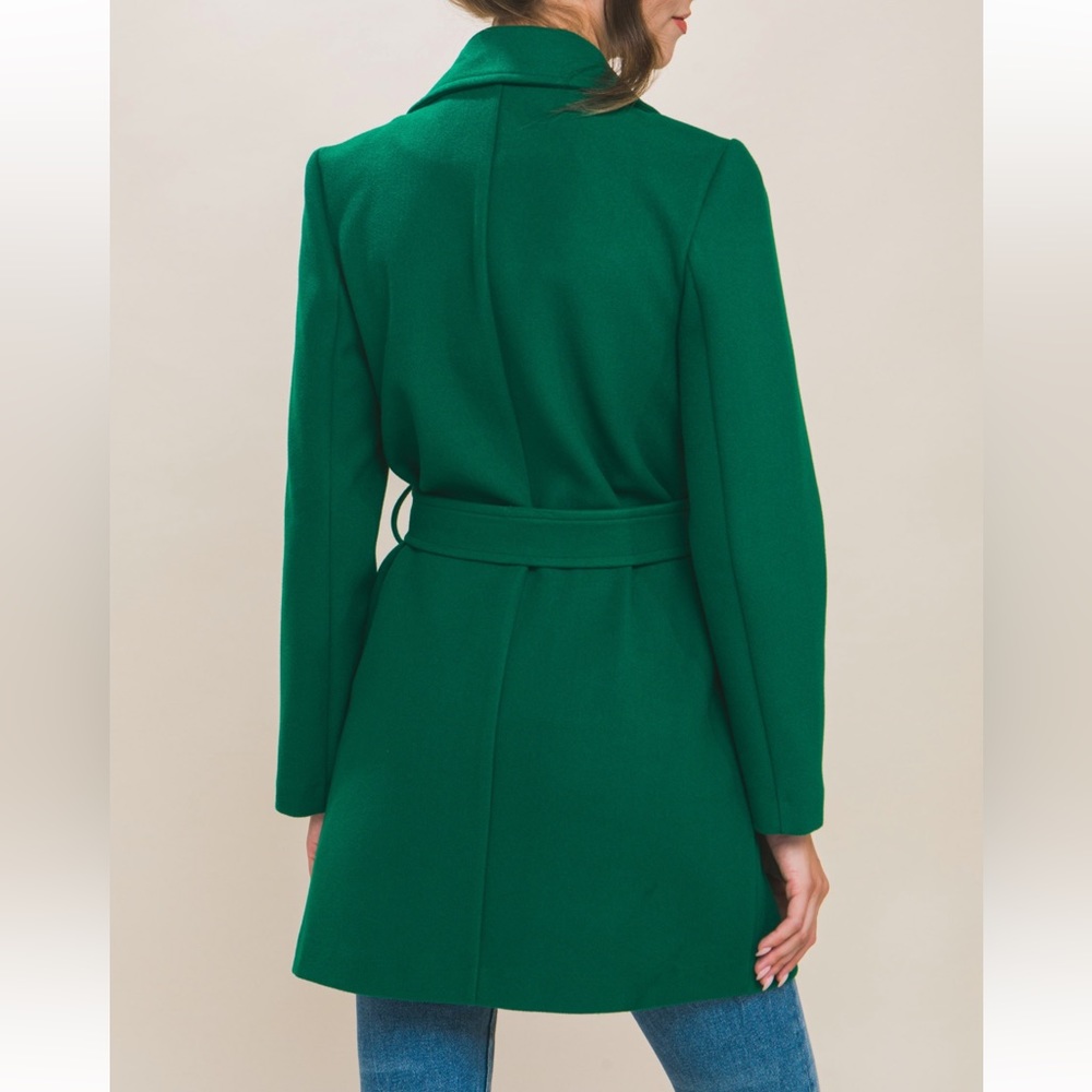 25 Fabulous Lapel Collared Trench Coat with Waist Tie - Picture 3 of 3